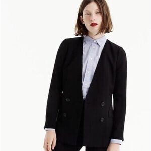 J. Crew French Girl Blazer 365 Crepe Black Size 2
